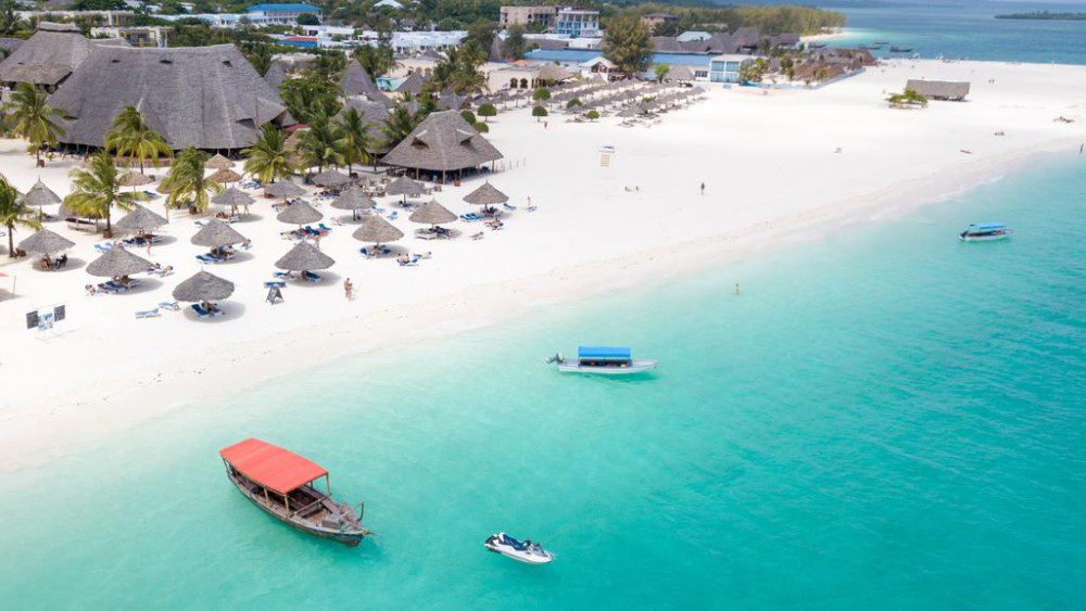 drone view kendwa beach