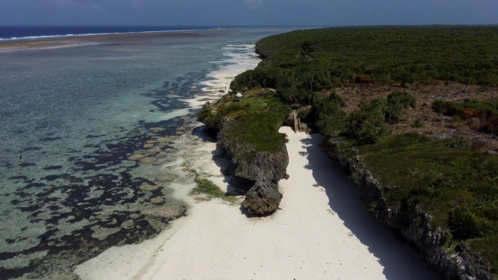 mtende beach drone view